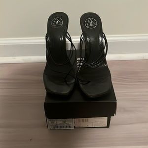 Missguided black heeled sandal